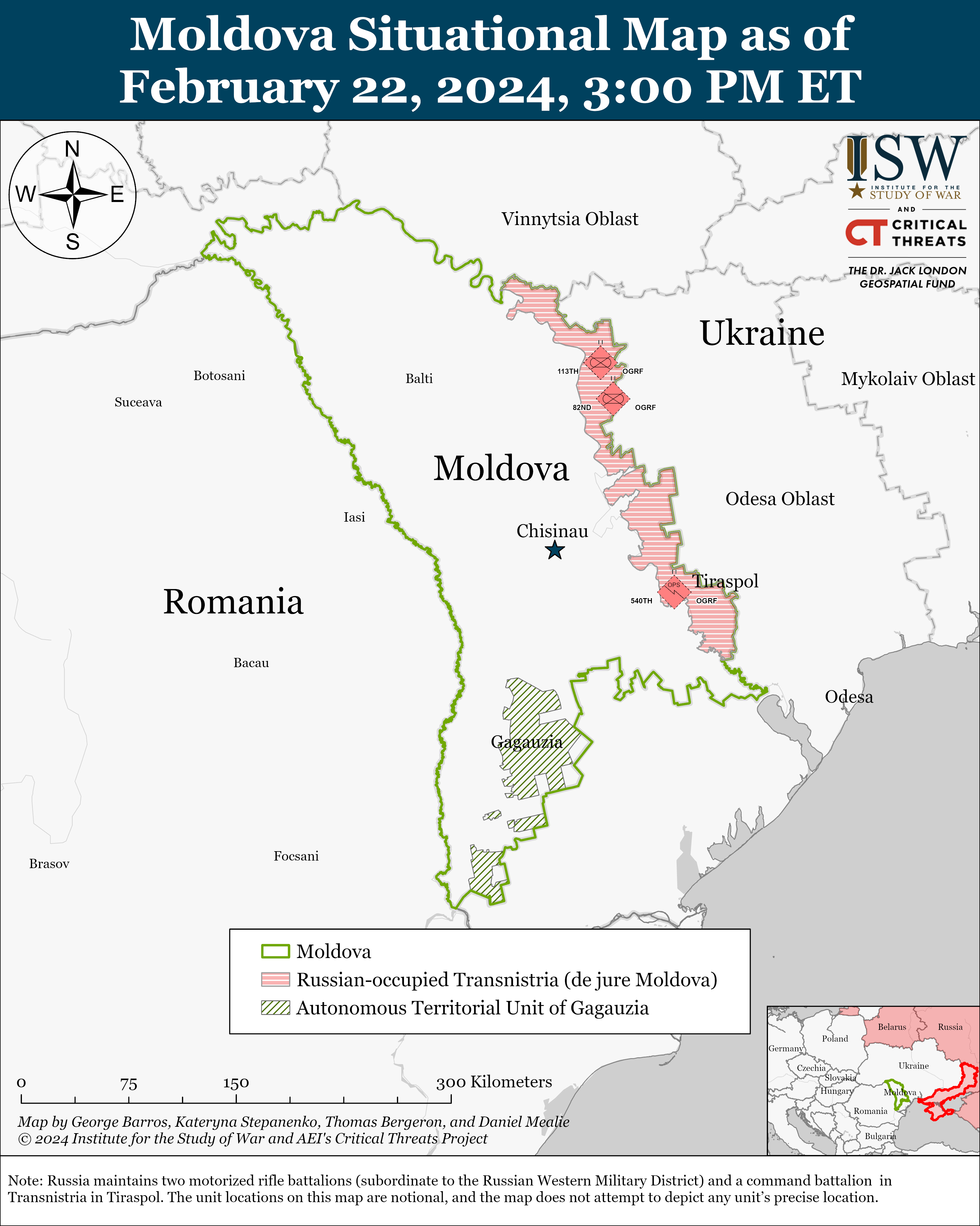 WARNING Transnistria May Organize A Referendum On Annexation To Russia   Moldova Battle Map FEB 22%2C2024 